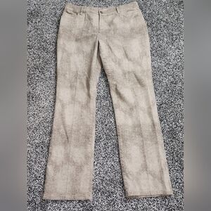 chicos platinum Women's jeans Snakeskin Tan Size 2 Us Size L, 12, Animal‎ Print